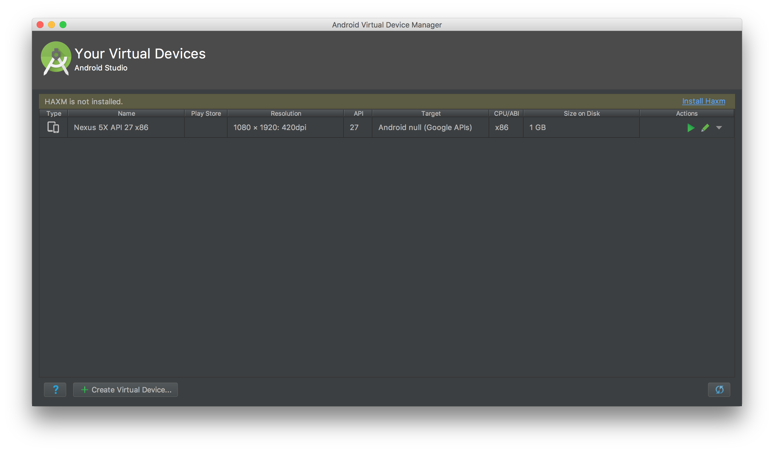 launch android studio sdk manager mac